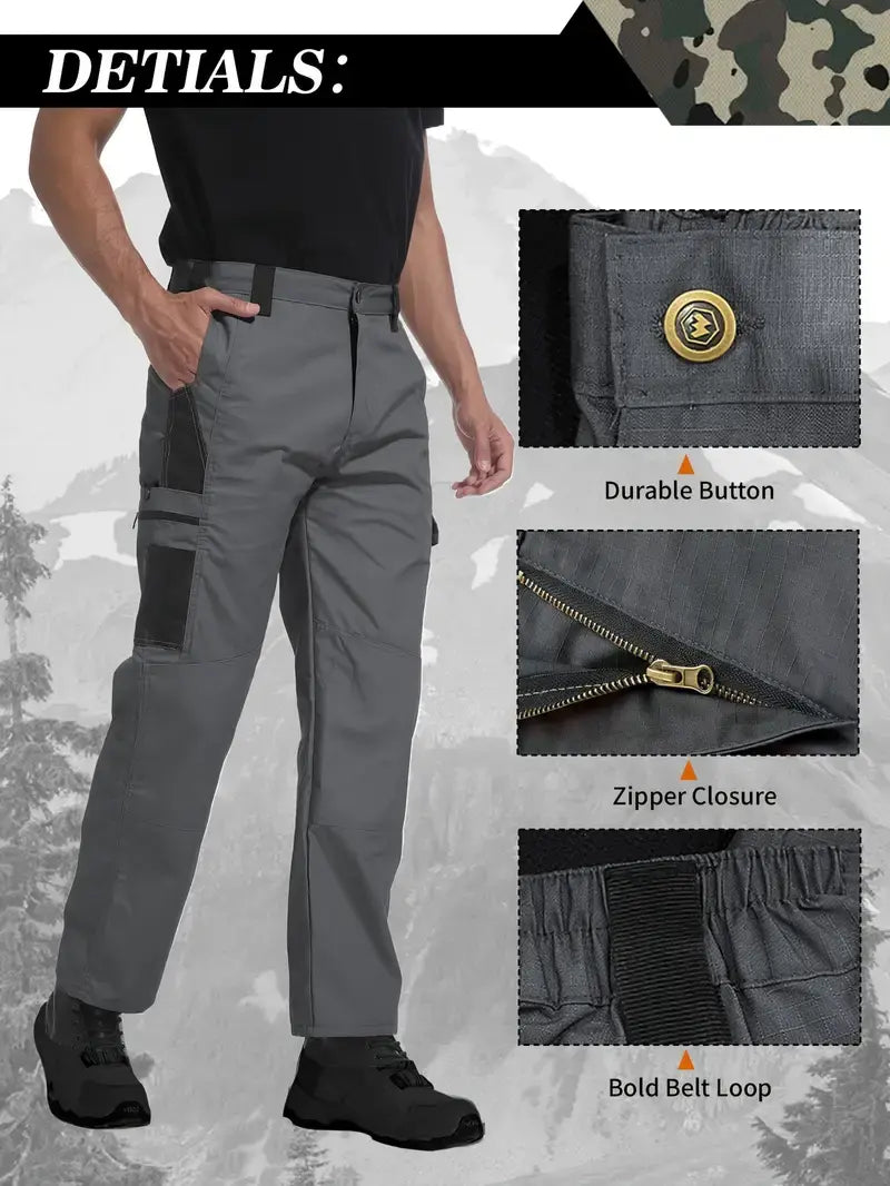 Men's Tactical Cargo Pants | Water-Resistant Outdoor Work & Hiking Pants
