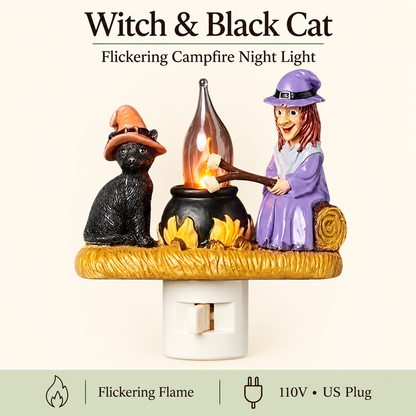 Flickering Campfire Plug-In Night Light – 7 Charming Holiday Designs