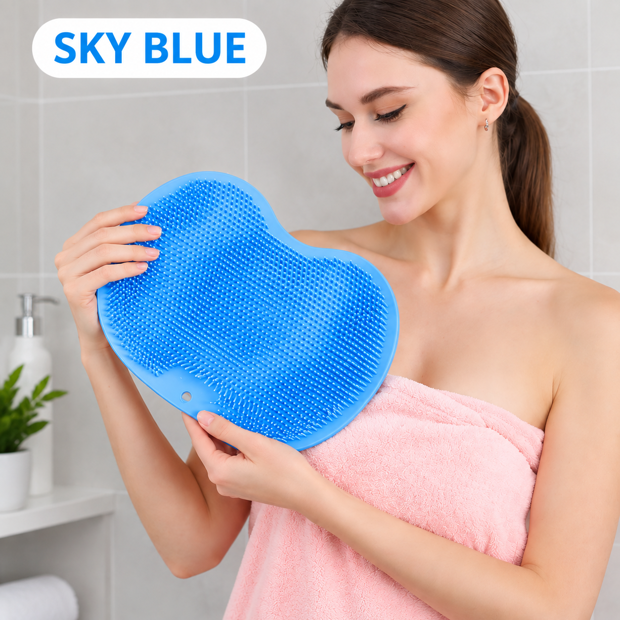 🦶 Hands-Free Shower Foot Scrubber Mat – Deep Clean & Massage Your Feet While You Shower