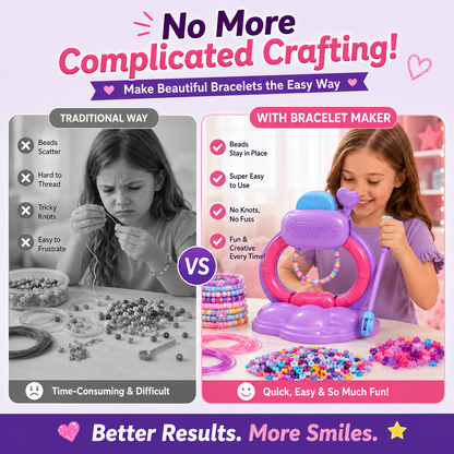 💖 Cool Maker Bracelet Maker Kit – DIY Friendship Bracelet Machine with 1200+ Colorful Beads | Creative Jewelry Craft Gift for Girls 5+