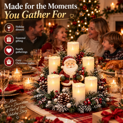 🎅🎄 Christmas Santa Table Centerpiece – Festive Winter Holiday Decor✨