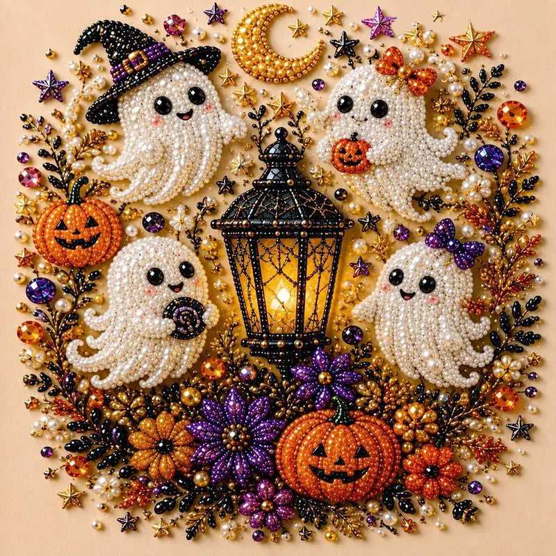 🎃 Halloween Pearl Bead Art DIY Kit – Sparkling Seasonal Craft & Décor