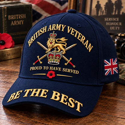 🎖️ British Army Veteran Cap – Proud to Have Served