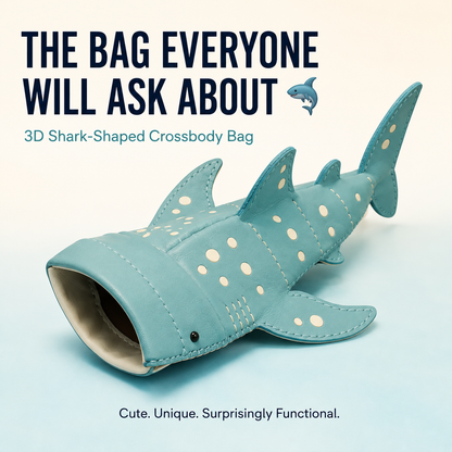 🦈 3D Shark Crossbody Bag – Unique Ocean-Inspired Phone Purse
