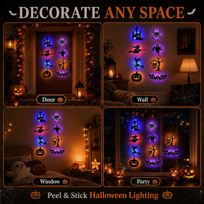 Halloween LED Silhouette Wall Light Stickers