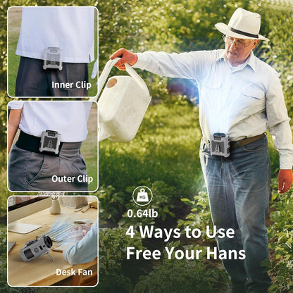 Socool 10000mAh Portable Waist Fan