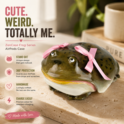 Handmade Cute Bow Frog Case