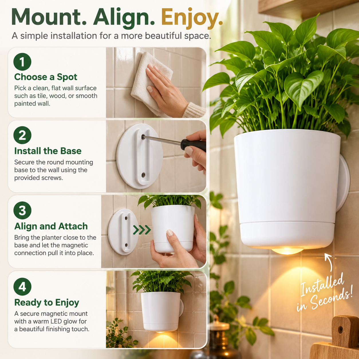 A Planter with a Distinctive Mounting Design