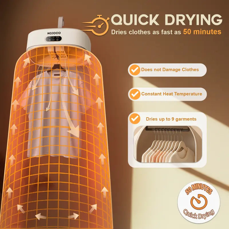 ⚡ 600W Portable Hanging Clothes Dryer – Fast, Foldable & Space-Saving