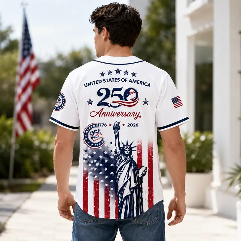 USA 250th Anniversary Baseball Jersey – Limited Edition Patriotic Shirt 1776–2026