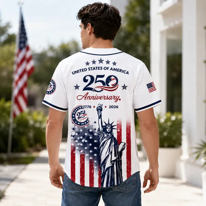 USA 250th Anniversary Baseball Jersey – Limited Edition Patriotic Shirt 1776–2026