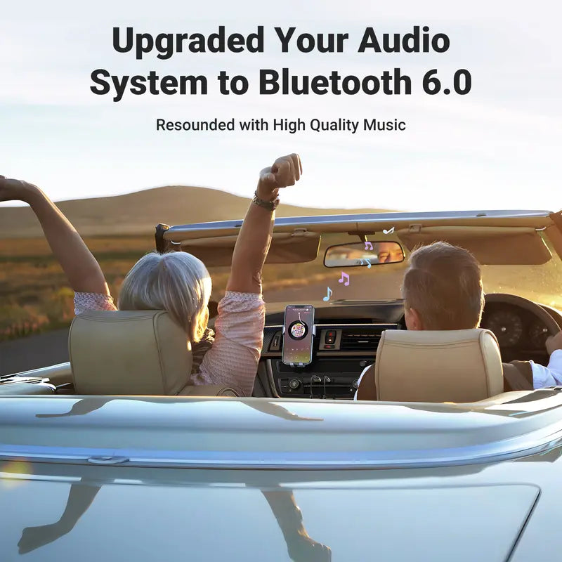 🚗 Bluetooth 6.0 AUX Adapter for Car | Wireless Music & Hands-Free Calling