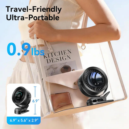🔥 100-Speed Portable Clip Fan | Ultra Quiet Rechargeable Desk Fan