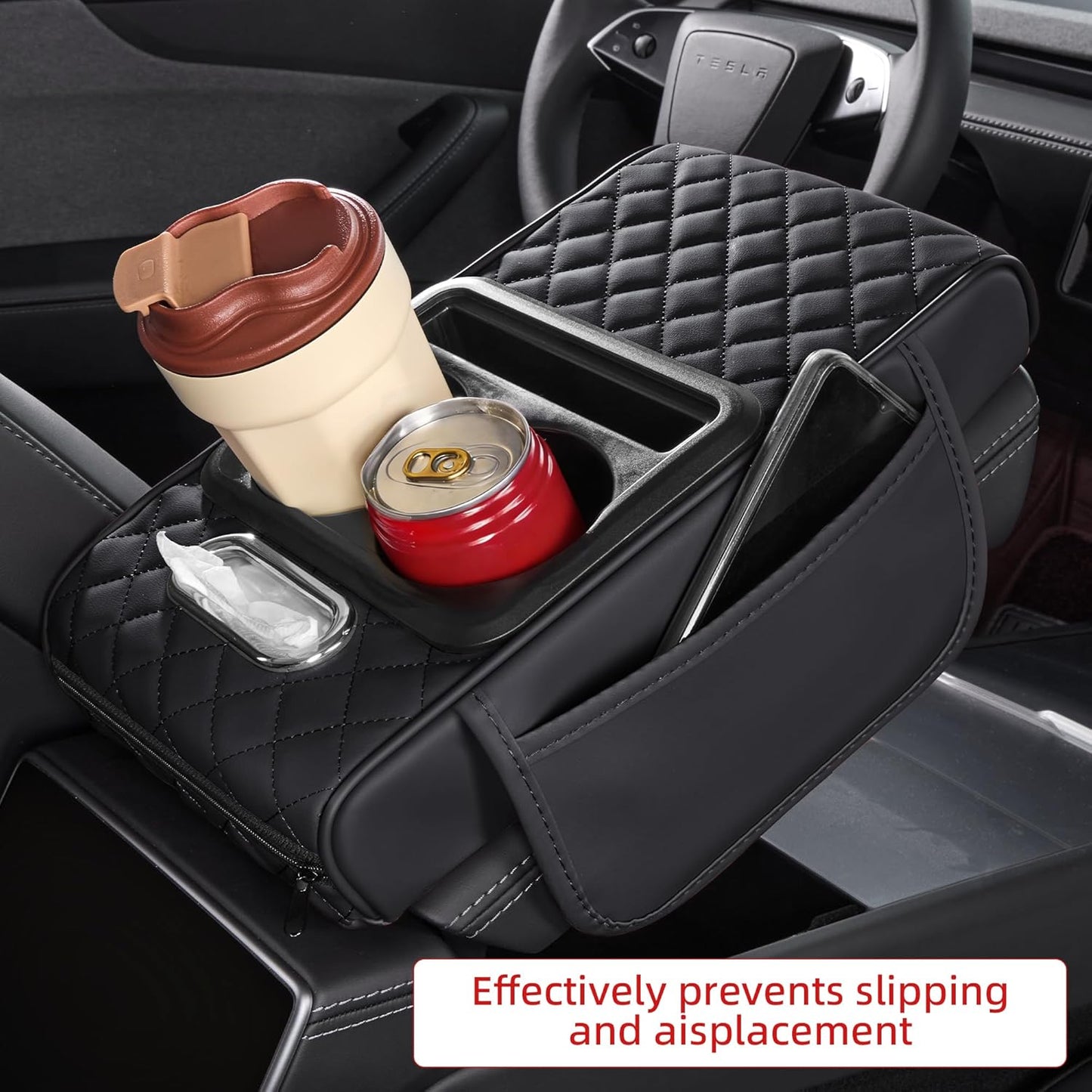 Car Center Console Armrest Organizer | 5-in-1 Storage Cover