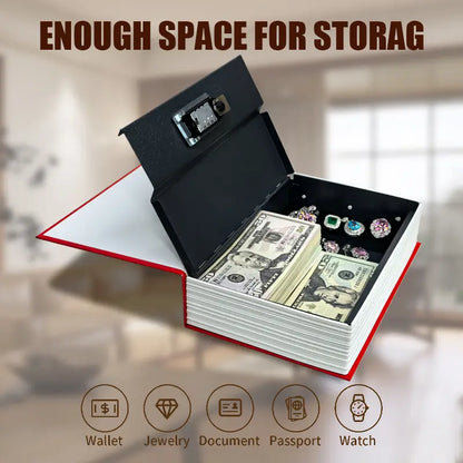📖 Hidden Book Safe – Secret Storage Box with Combination Lock for Cash, Jewelry & Valuables