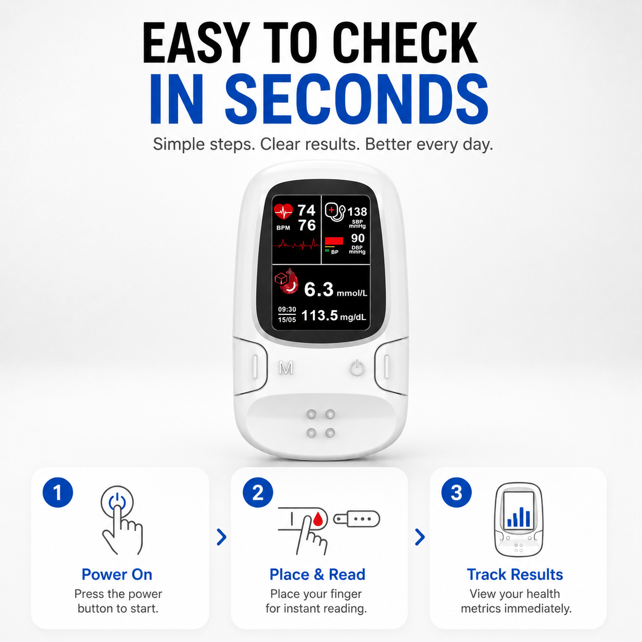 ✨ Multi-Function Health Monitoring Device