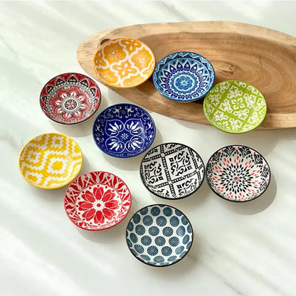 ✨ 6PCS Colorful Ceramic Dipping Bowls – Beautiful Sauce Dishes for Snacks, Appetizers & Elegant Table Settings