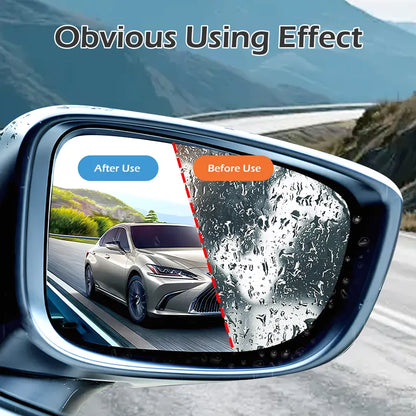 🚗 4PCS Car Rearview Mirror Rainproof & Anti-Fog Film – Clear Vision in Rain