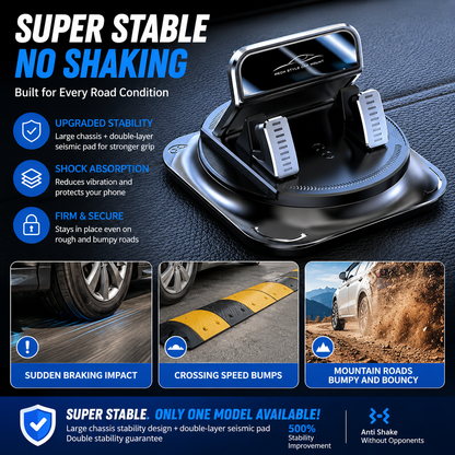 【FathersDayGift】360° Car Phone Holder | Dashboard Suction Cup Mount for iPhone & Android