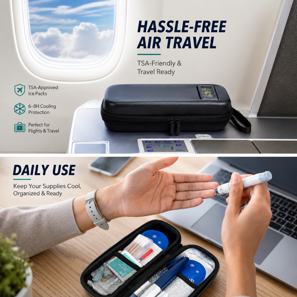 Insulin Cooler Travel Case with Temperature Display