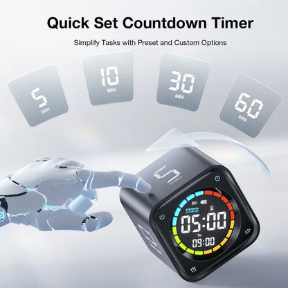 ⏳ Flip Pomodoro Timer Cube – Quick-Set Focus & Productivity Timer