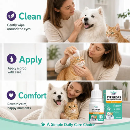 🐾 Hegen Pet Neomycin Sulfate Eye Drops – 10ml Eye Care for Dogs & Cats