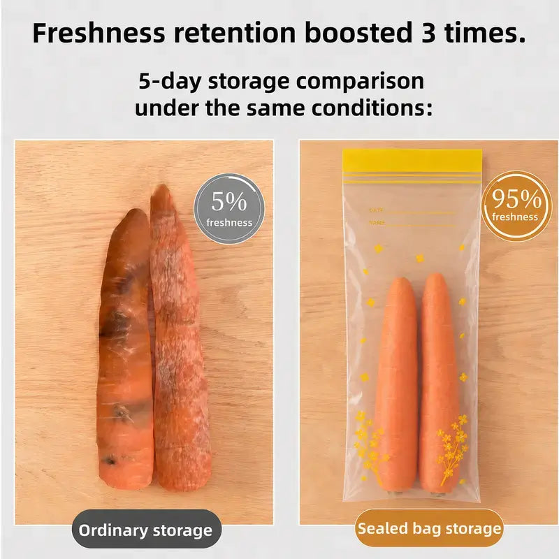 🥕 FreshLocK  Reusable Food Storage Bags – Keep Fruits & Vegetables Fresh Longer