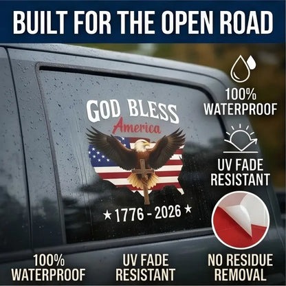 USA 250th Anniversary Eagle Car Decal | 1776–2026 5Pcs