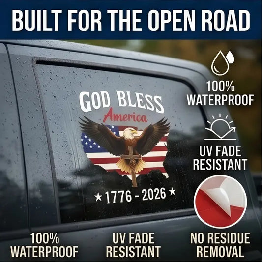 USA 250th Anniversary Eagle Car Decal | 1776–2026 5Pcs