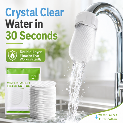 💧 50PCS Faucet Filter Bags – Reusable Fine Mesh Sediment & Rust Catcher with Adjustable Straps