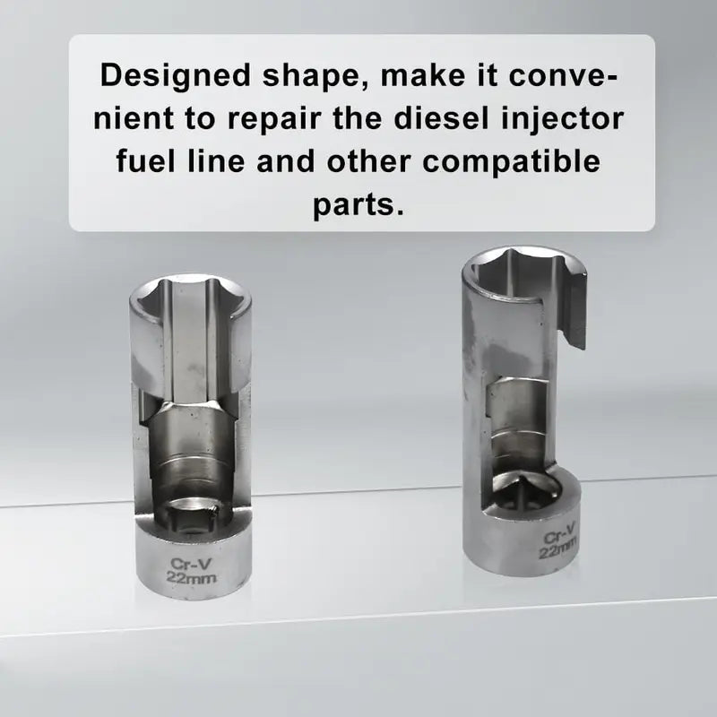 🔧 10–22mm Diesel Injector Fuel Line Socket Wrench Set