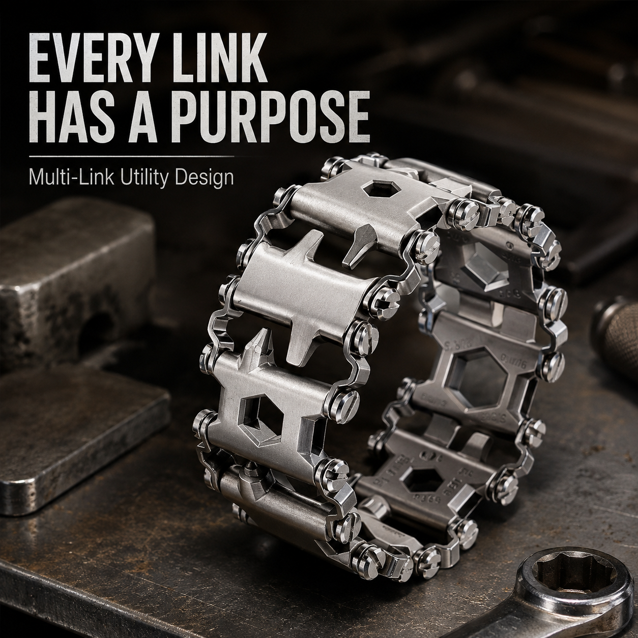 ⚙️ Tools You Can Wear – Heavy-Duty Multitool Bracelet for DIY, Outdoor & Everyday Carry