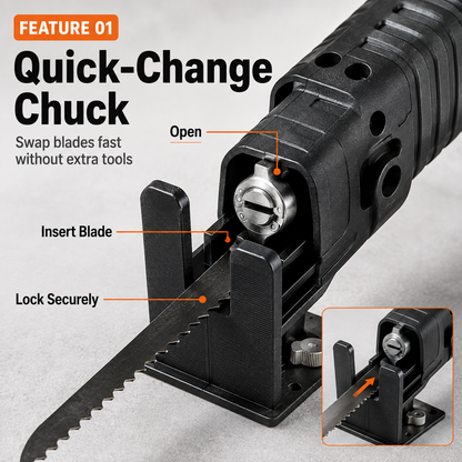 1 Count Reciprocating Saw Attachment for Drill