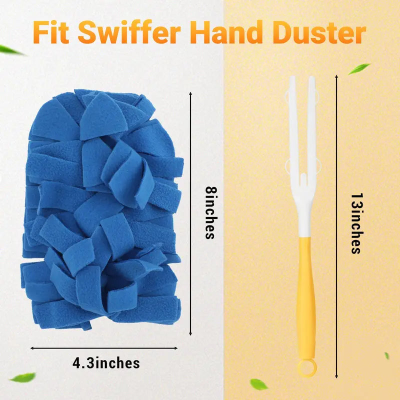 6-Pack Reusable 360° Microfiber Duster Refills – Machine Washable Dust Cleaning Heads