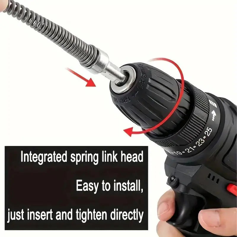 🔧 Flexible Drill-Powered Drain Cleaning Snake – Deep Pipe Clog Remover for Sinks, Showers & Toilets