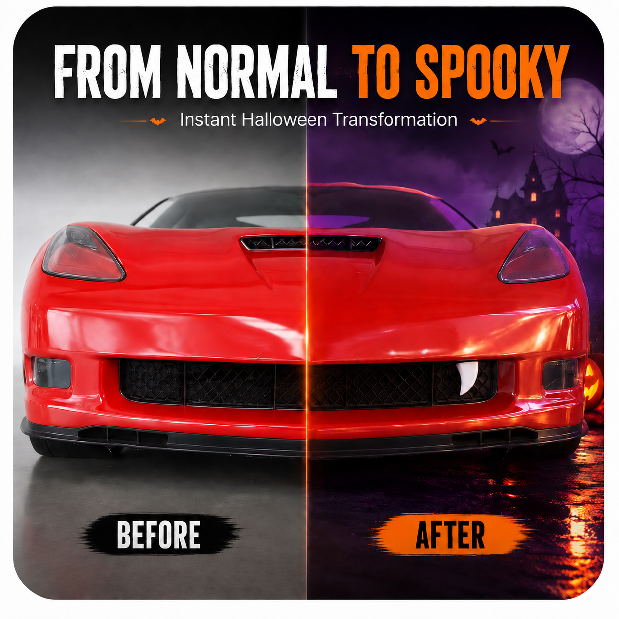 🧛 Halloween Car Vampire Fangs – Spooky Vehicle Decoration To Transform Your Ride