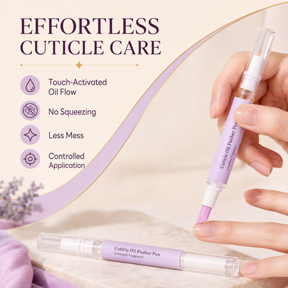 💅 2-in-1 Cuticle Oil Pusher Pen – Precision Nail Care Tool with Moisturizing Oil for Soft, Polished Cuticles