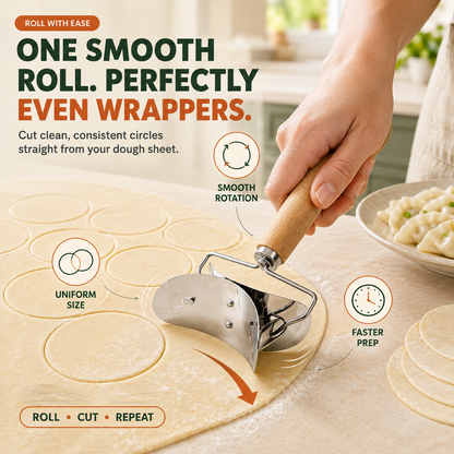🥟 Stainless Steel Dumpling Maker & Dough Cutter Set – Roll, Fill, Press & Seal with Ease