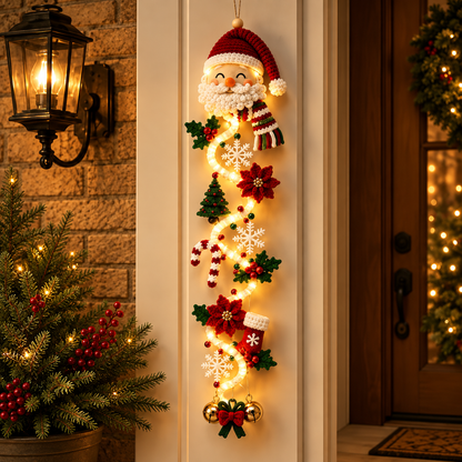 ☃️ Lighted Snowman Christmas Hanging Decor – Warm Holiday Porch & Doorway Decoration