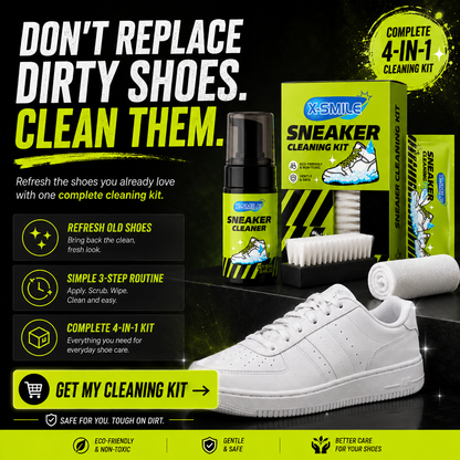👟 4-in-1 Sneaker Cleaning Kit | Deep Clean & Refresh Everyday Shoes