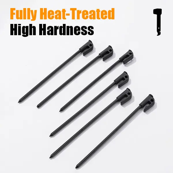 2-in-1 Tent Stake Hammer with Built-In Storage for 8 Stakes and Stake Puller for Outdoor Camping