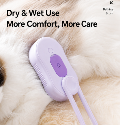 Electric Pet Spray Brush for Cats & Dogs – One-Touch Mist Grooming & Massage Brush
