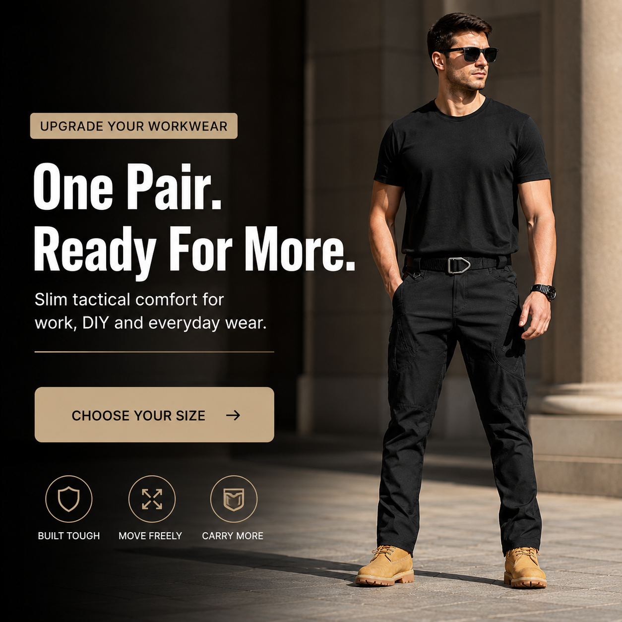 👖Men’s Stretch Tactical Cargo Pants | Slim-Fit Multi-Pocket Work Pants