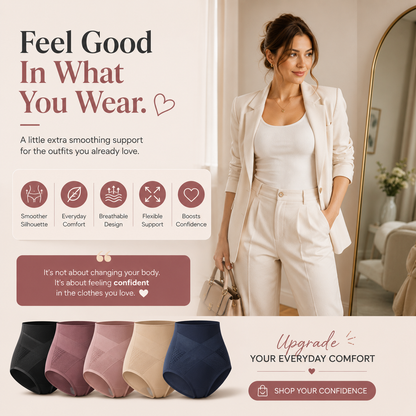 👖High-Waisted Tummy Control Shaping Briefs | Everyday Smoothing Underwear✨