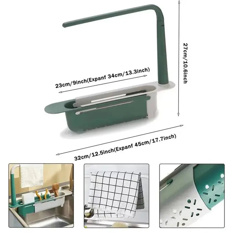 Retractable Thickened PP Sink Organizer