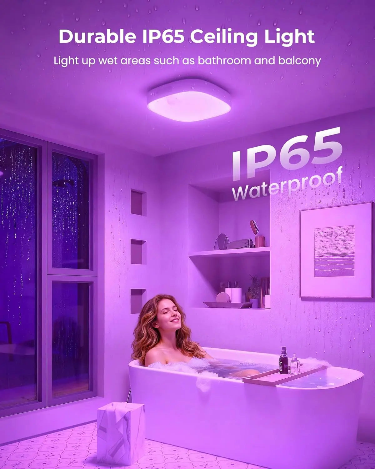 FULEN Waterproof Motion Sensor Shower Light