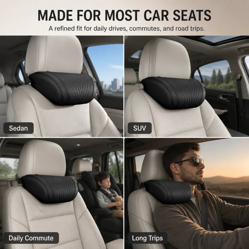 💯Premium Car Seat Headrest & Lumbar Support Cushion