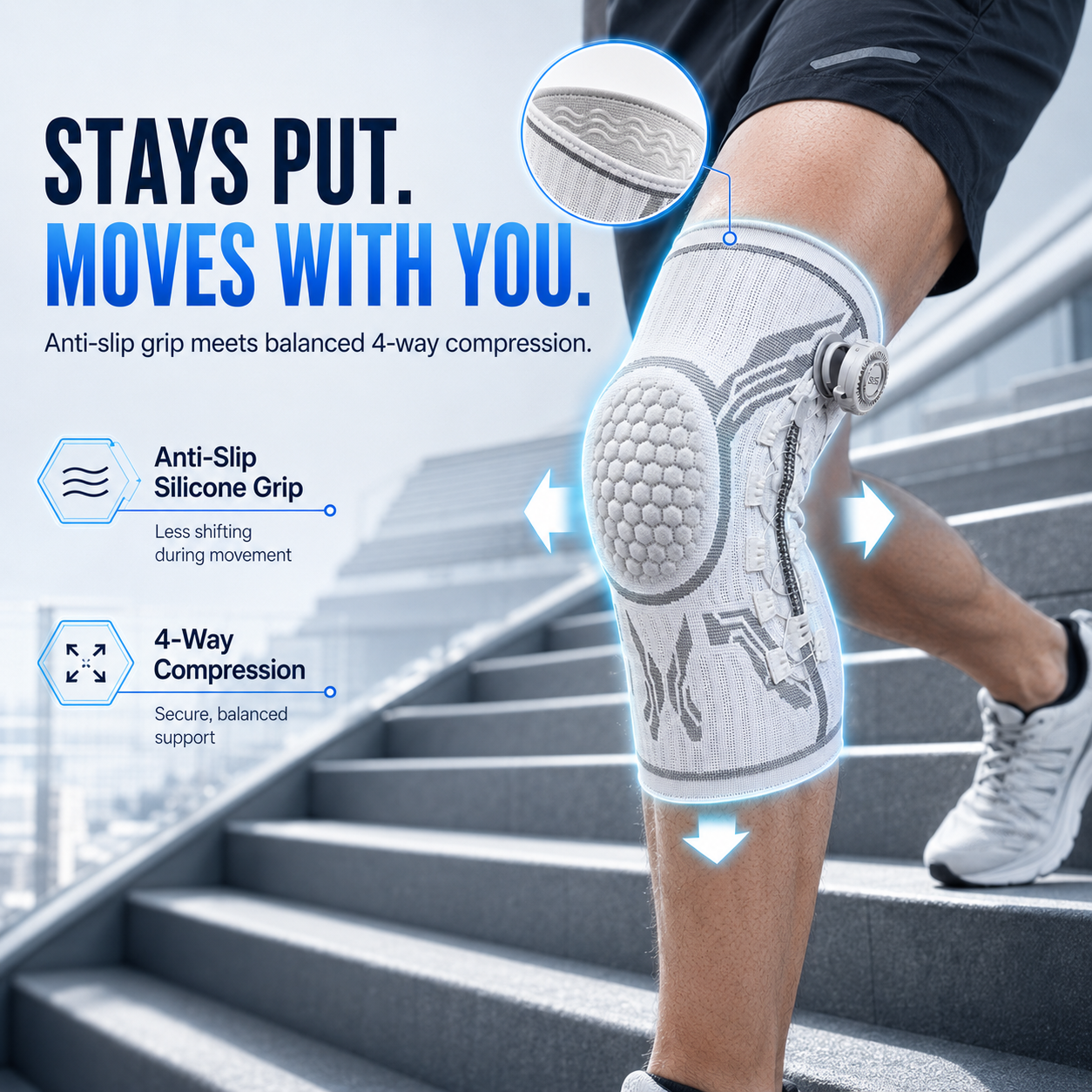 🦵 Not Just a Knee Sleeve — Adjustable Support That Fits You