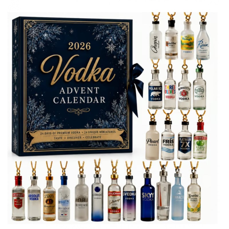 2026 Champagne Advent Calendar – 24-Day Christmas Countdown Gift
