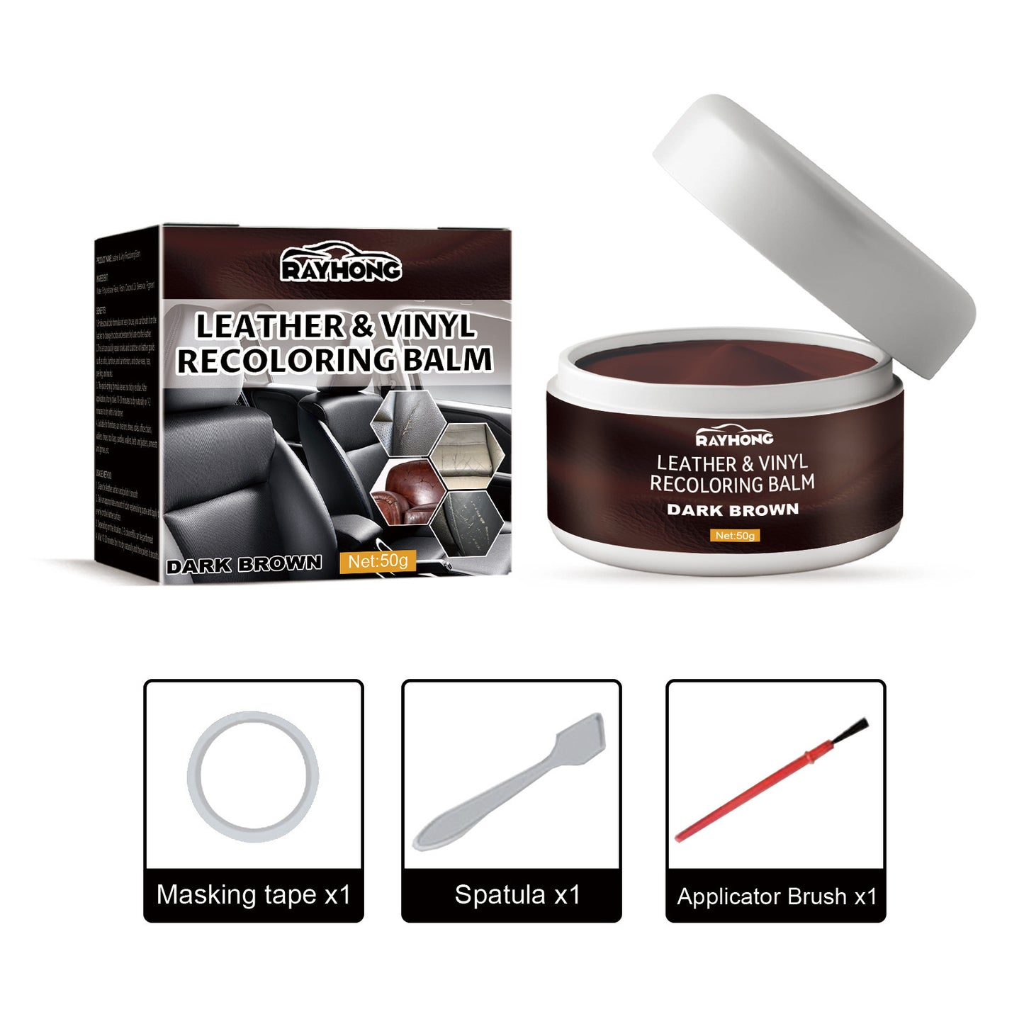 🔥Leather & Vinyl Recoloring Balm Kit – Restore Faded Seats, Sofas & Shoes